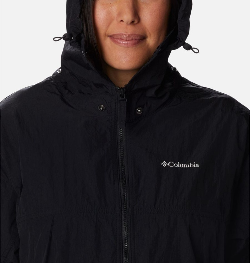 Black Women's Columbia Paracutie Windbreaker | GLNZK-1408