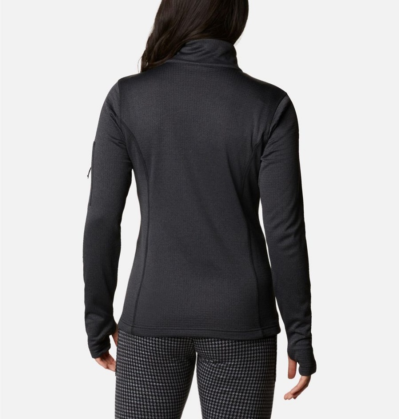 Black Women's Columbia Park View Grid Half Zip Fleece Pullover | SONBE-1360