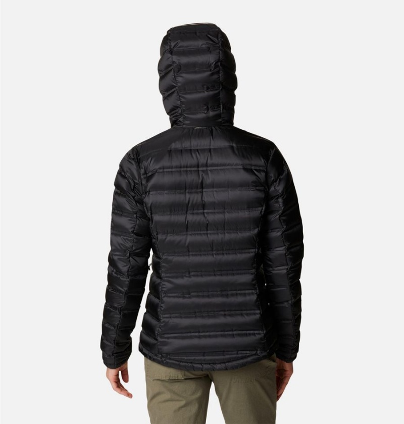 Black Women's Columbia Pebble Peak Hooded Puffer Jacket | UNIAR-1640