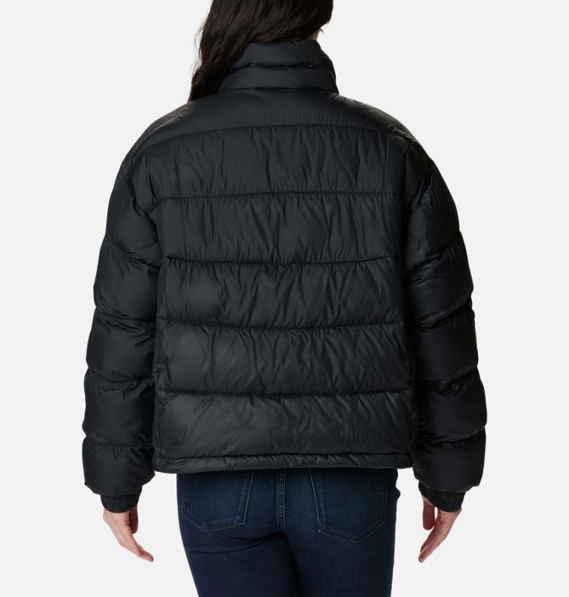 Black Women's Columbia Pike Lake II Cropped Puffer Jacket | JDRMX-0143