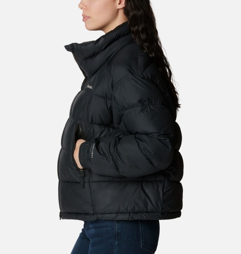 Black Women's Columbia Pike Lake II Cropped Puffer Jacket | JDRMX-0143