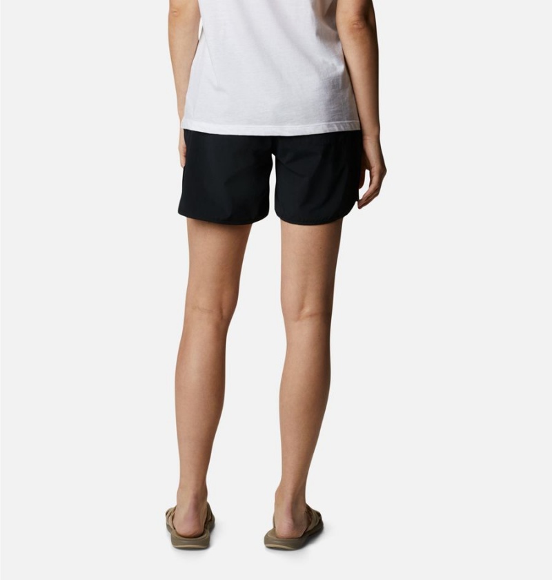 Black Women's Columbia Pleasant Creek Stretch Shorts | COHZU-4532