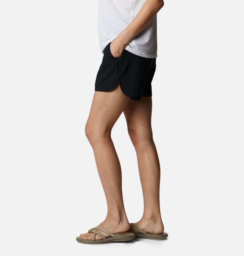 Black Women's Columbia Pleasant Creek Stretch Shorts | COHZU-4532