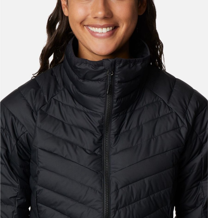 Black Women's Columbia Powder Lite II Full Zip Puffer Jacket | DFEWU-5372