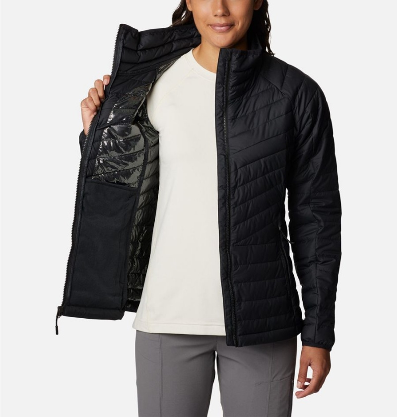 Black Women's Columbia Powder Lite II Full Zip Puffer Jacket | DFEWU-5372