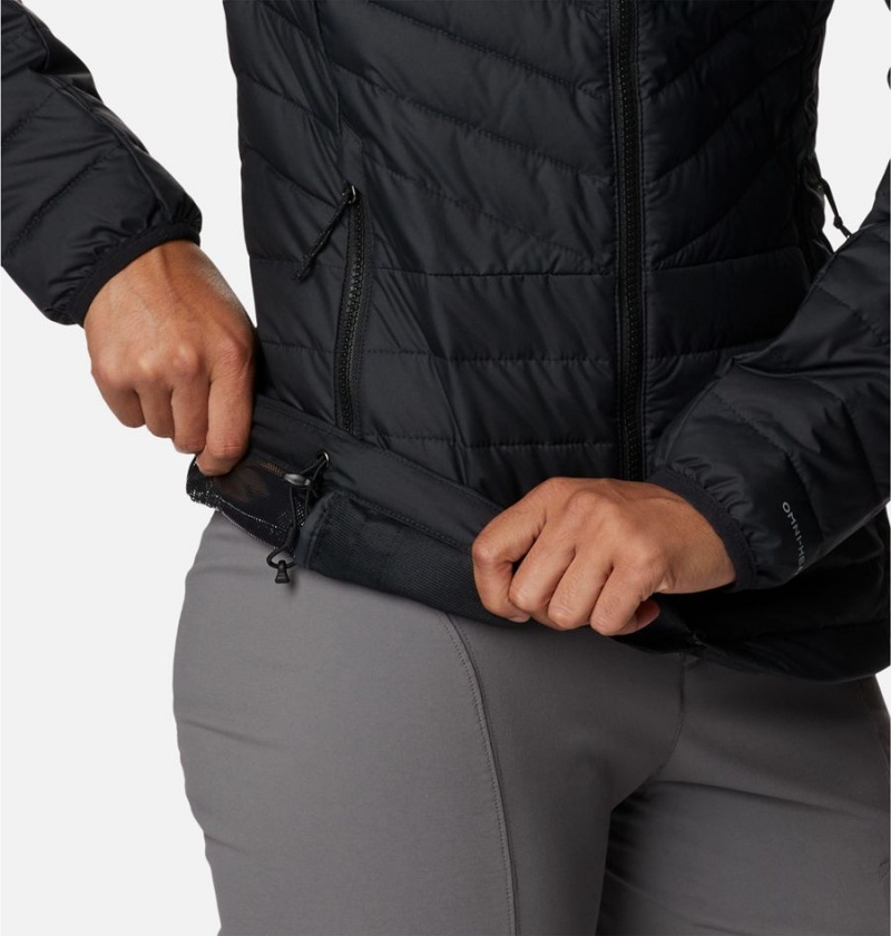 Black Women's Columbia Powder Lite II Full Zip Puffer Jacket | DFEWU-5372