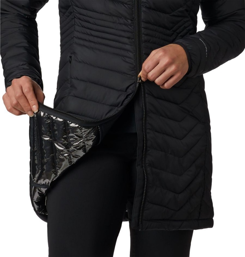 Black Women's Columbia Powder Lite Mid Puffer Jacket | OMWUS-6135