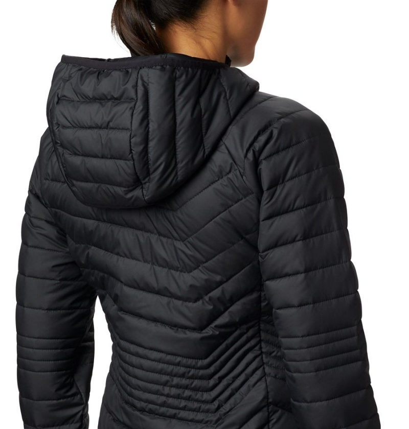 Black Women's Columbia Powder Lite Mid Puffer Jacket | OMWUS-6135