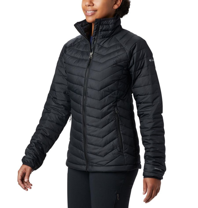 Black Women\'s Columbia Powder Lite Puffer Jacket | AEWRY-6350