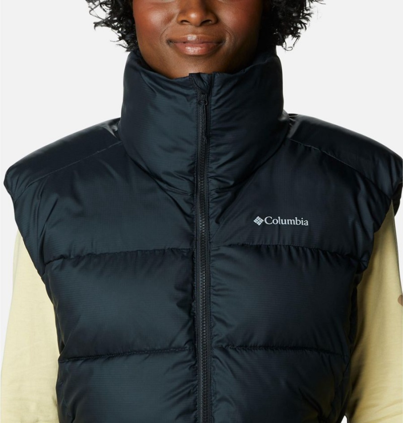 Black Women's Columbia Puffect Mid Vest | ZTBDX-5467