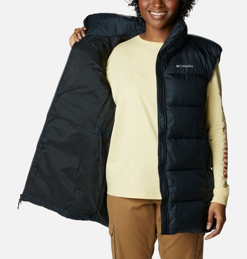 Black Women's Columbia Puffect Mid Vest | ZTBDX-5467