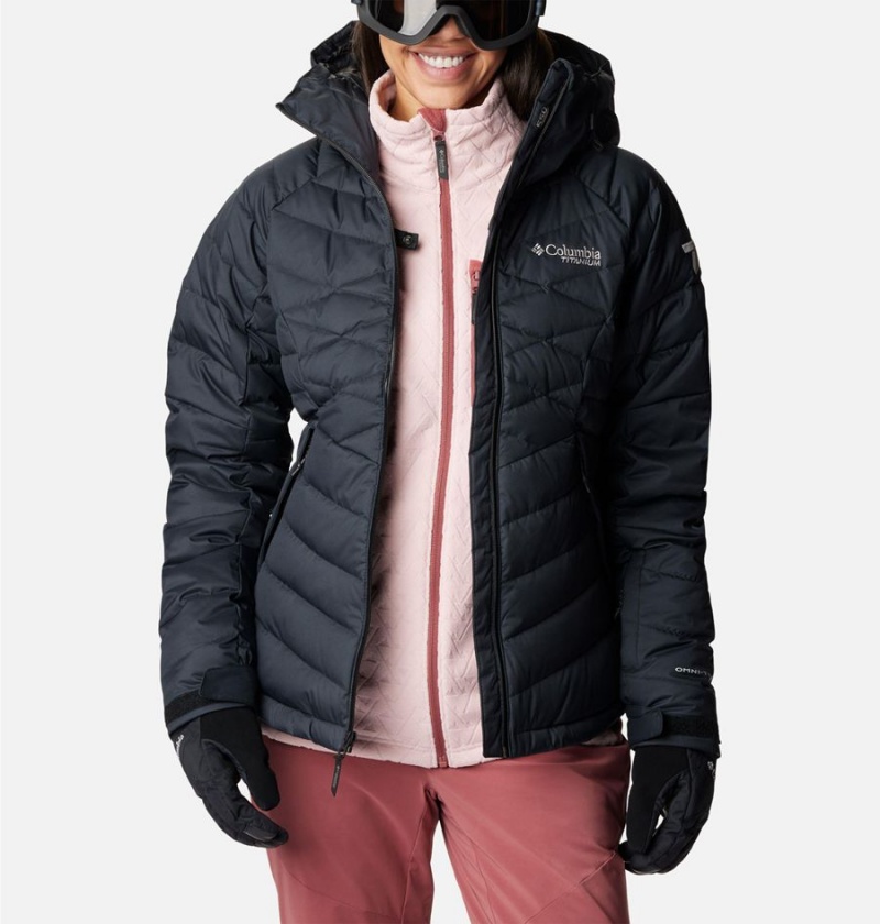 Black Women's Columbia Roaring Fork Puffer Jacket | AVYKJ-0319