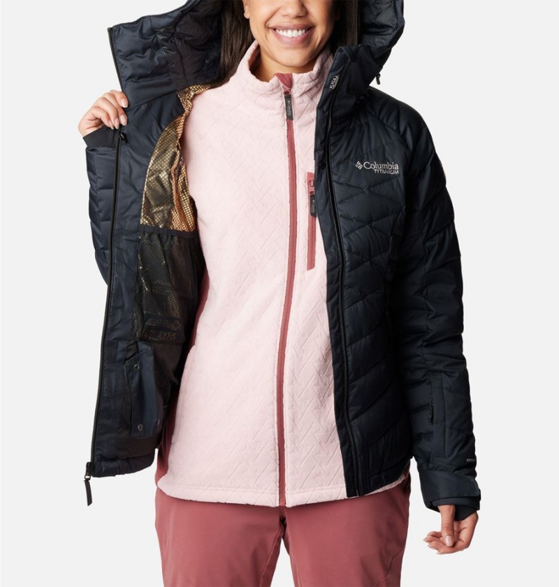 Black Women's Columbia Roaring Fork Puffer Jacket | AVYKJ-0319