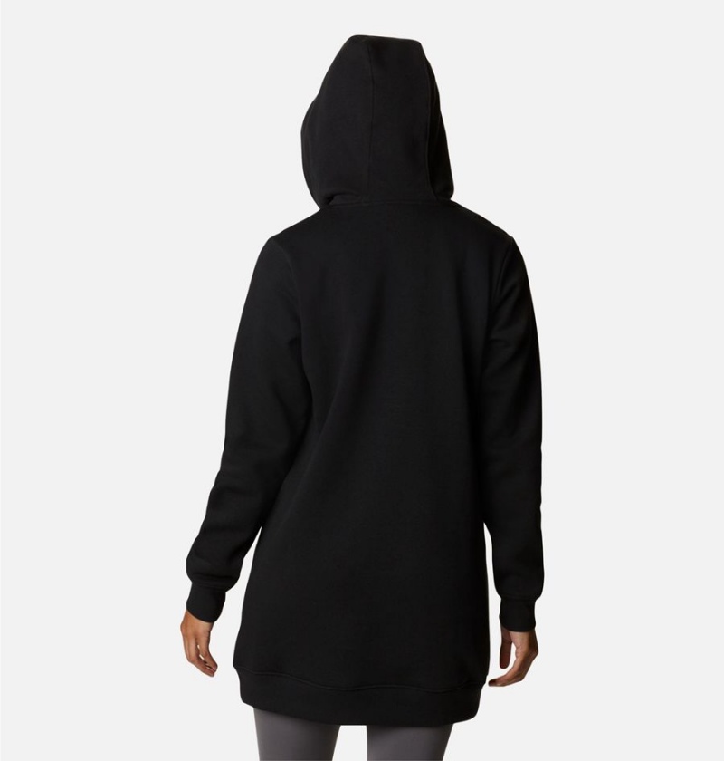 Black Women's Columbia Rush Valley Long Hoodie | NZESO-5412