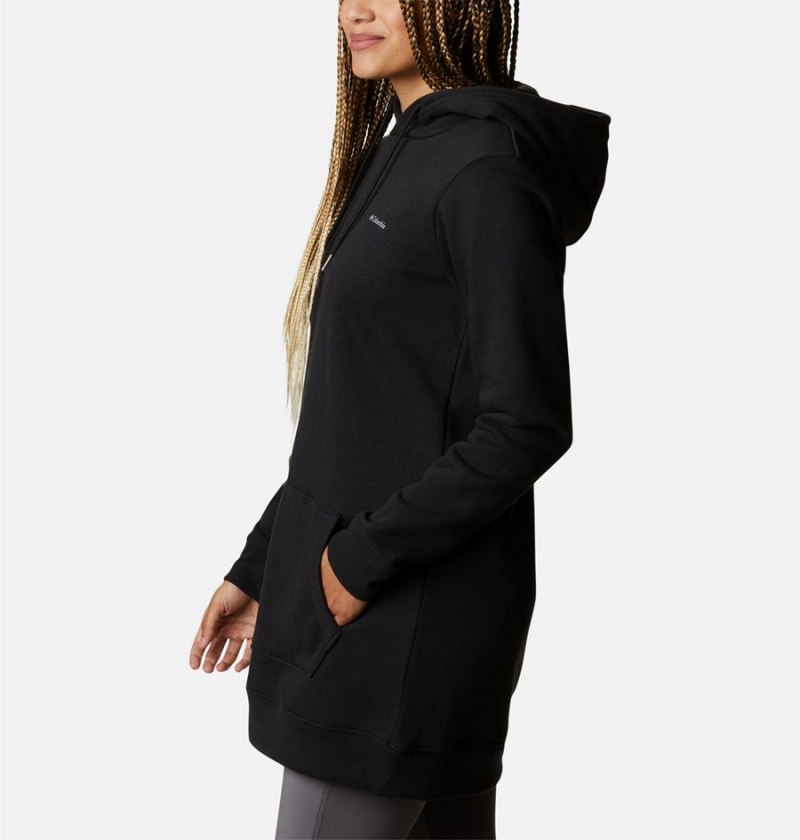 Black Women's Columbia Rush Valley Long Hoodie | NZESO-5412