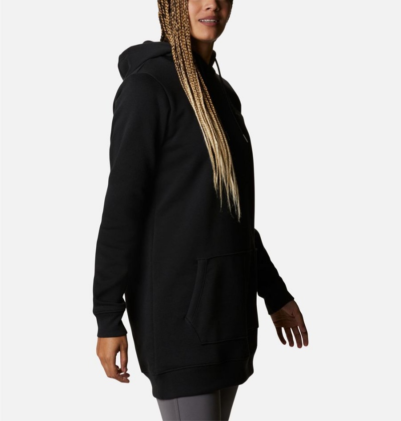 Black Women's Columbia Rush Valley Long Hoodie | NZESO-5412