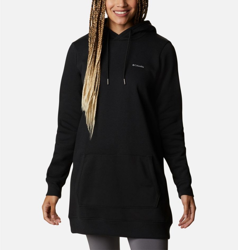 Black Women\'s Columbia Rush Valley Long Hoodie | NZESO-5412