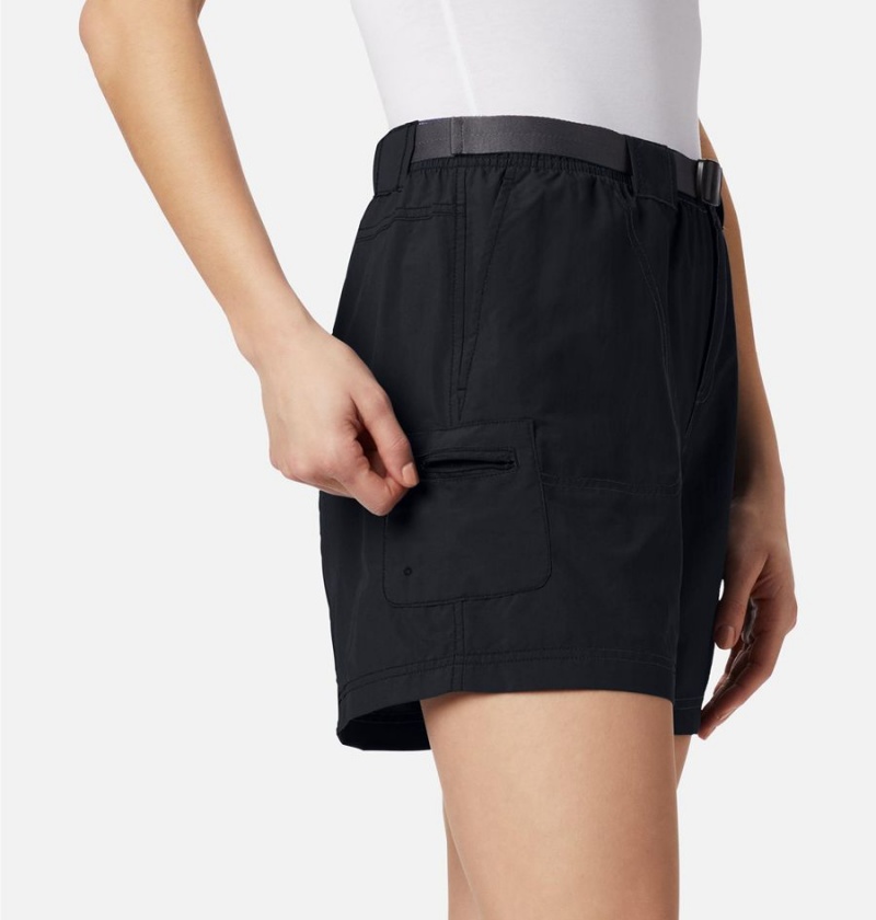 Black Women's Columbia Sandy River Cargo Shorts | HOPTK-4782