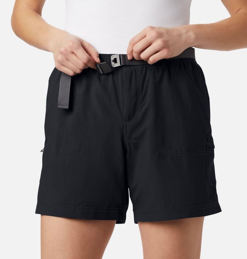 Black Women's Columbia Sandy River Cargo Shorts | HOPTK-4782