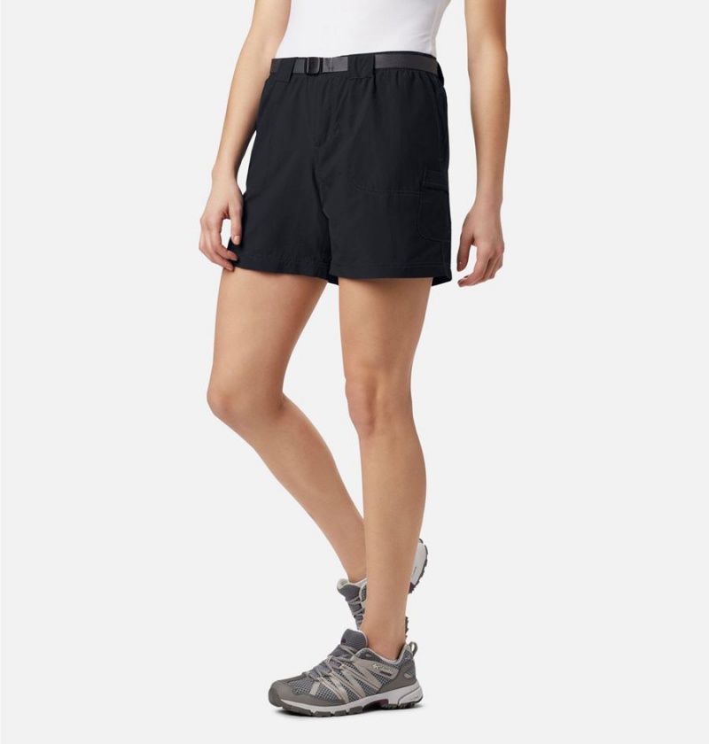 Black Women\'s Columbia Sandy River Cargo Shorts | HOPTK-4782