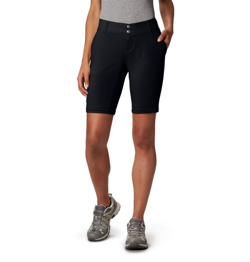 Black Women's Columbia Saturday Trail II Stretch Convertible Pants | WZPUN-7920