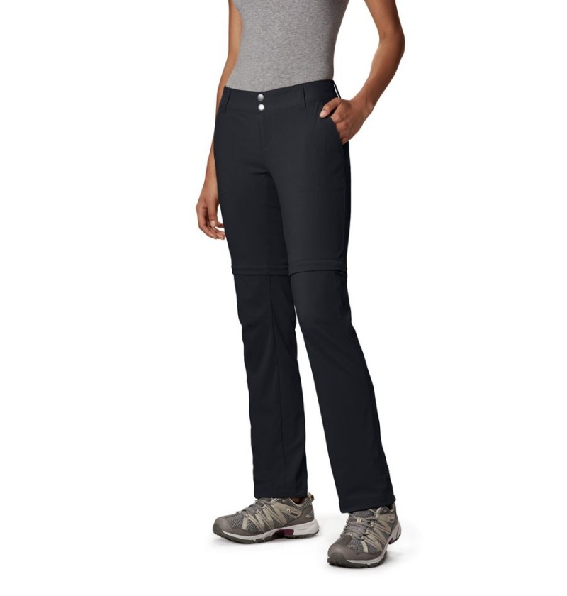 Black Women\'s Columbia Saturday Trail II Stretch Convertible Pants | WZPUN-7920