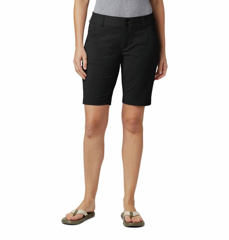 Black Women\'s Columbia Saturday Trail Long Shorts | SABNP-3916