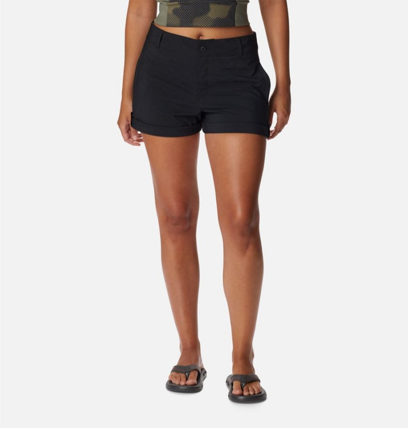 Black Women\'s Columbia Silver Ridge Utility Shorts | OKUWA-6140