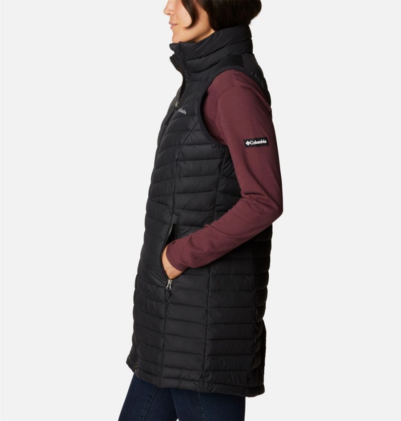 Black Women's Columbia Slope Edge Long Vest | JWOVU-2036