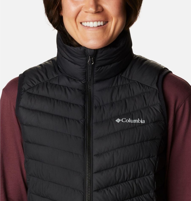 Black Women's Columbia Slope Edge Long Vest | JWOVU-2036