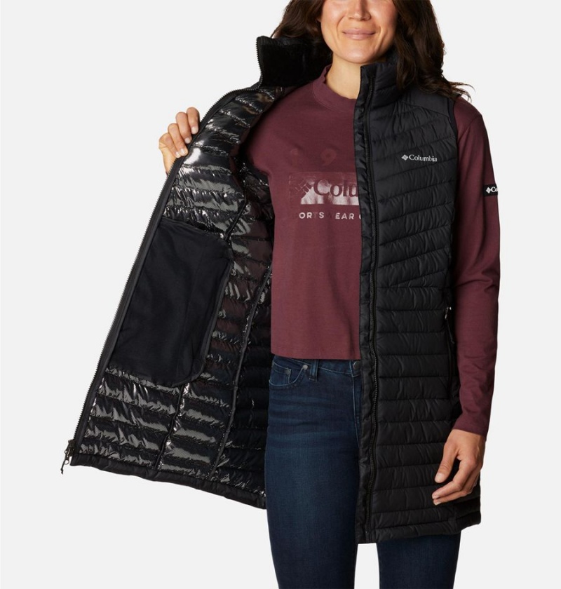 Black Women's Columbia Slope Edge Long Vest | JWOVU-2036