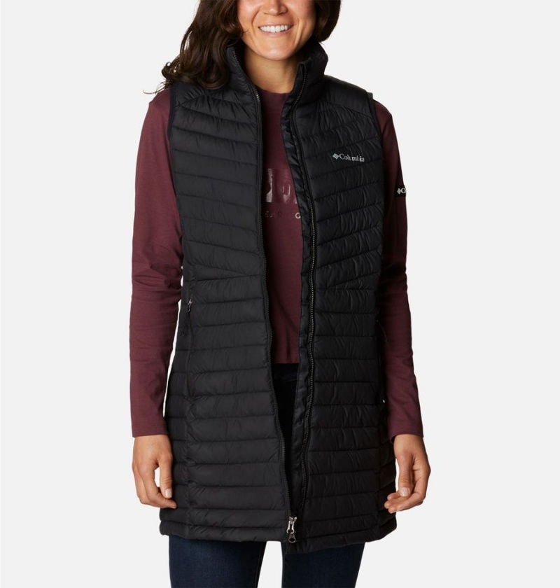 Black Women's Columbia Slope Edge Long Vest | JWOVU-2036