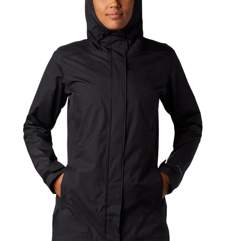 Black Women's Columbia Splash A Little II Rain Jacket | UOVLX-2704