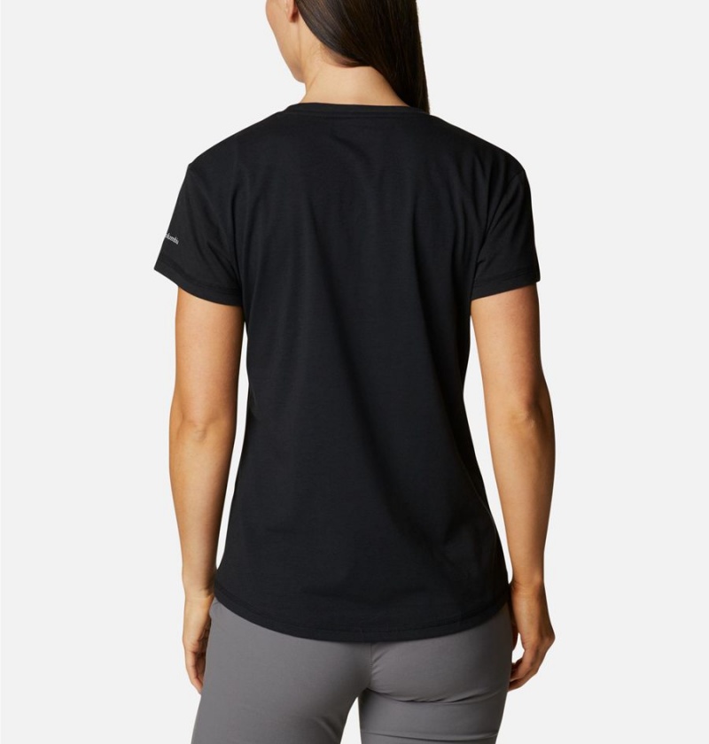 Black Women's Columbia Sun Trek T-Shirt | PHKIR-5136