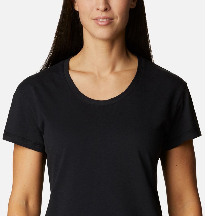 Black Women's Columbia Sun Trek T-Shirt | PHKIR-5136