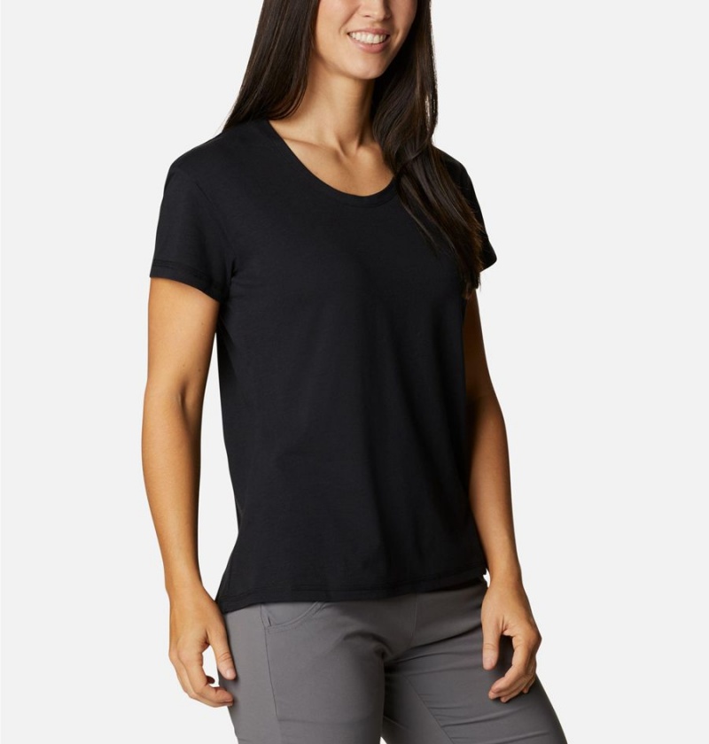 Black Women's Columbia Sun Trek T-Shirt | PHKIR-5136