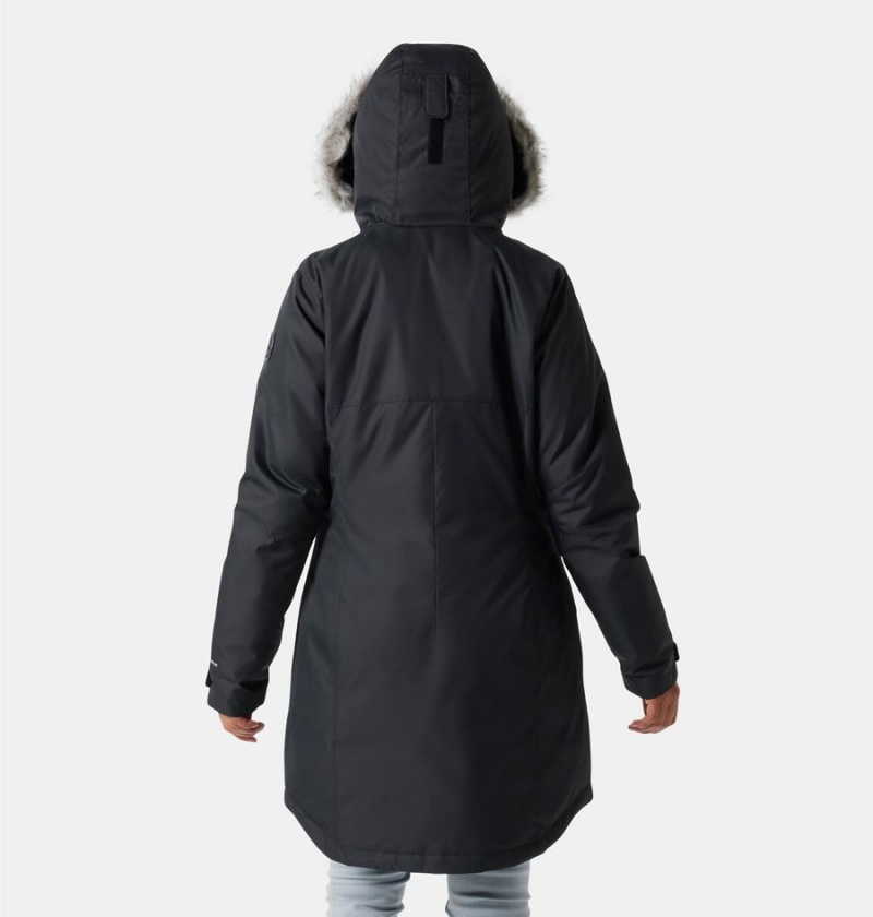 Black Women's Columbia Suttle Mountain Long Insulated Coats | ZXBYL-7258