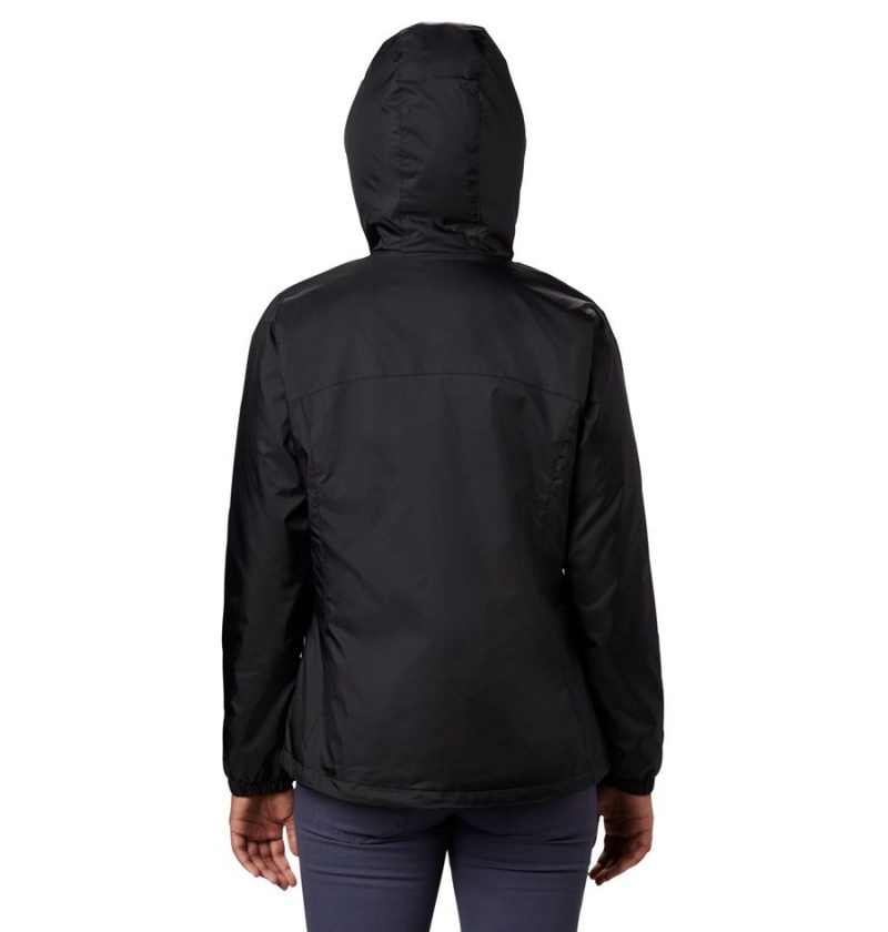 Black Women's Columbia Switchback Sherpa Lined Rain Jacket | LJITB-8012