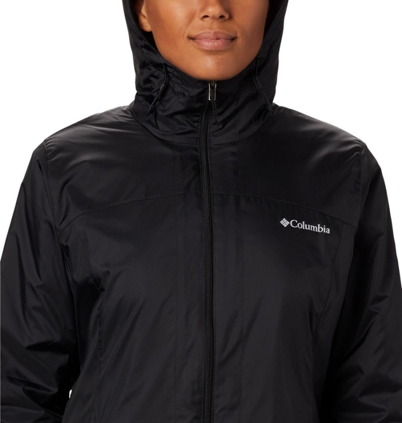 Black Women's Columbia Switchback Sherpa Lined Rain Jacket | LJITB-8012