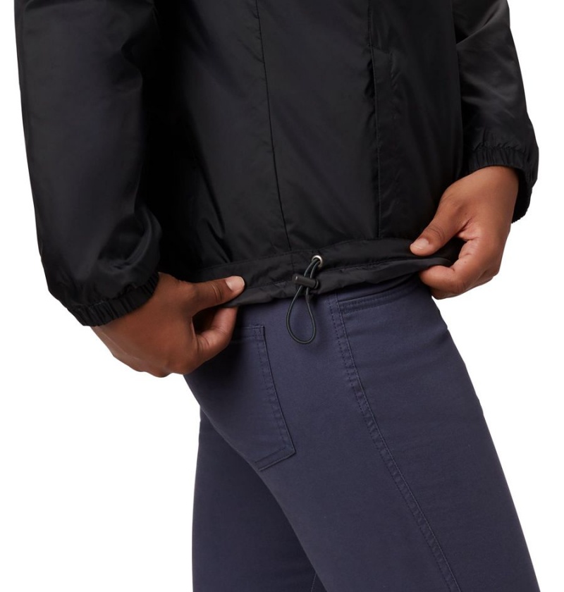 Black Women's Columbia Switchback Sherpa Lined Rain Jacket | LJITB-8012