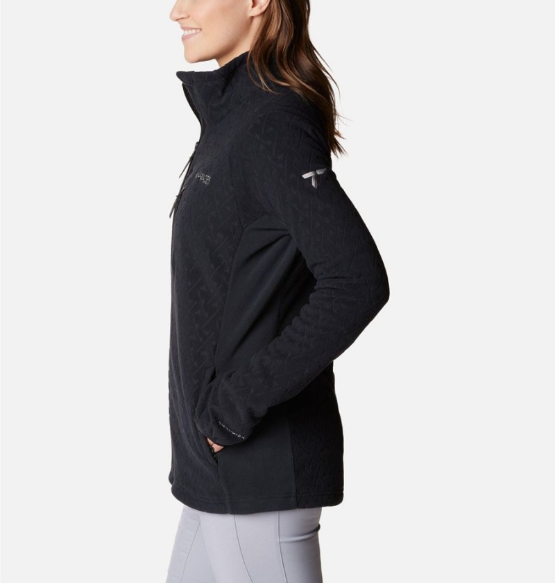 Black Women's Columbia Titan Pass 3.0 Full Zip Fleece Jacket | UZTPL-1408