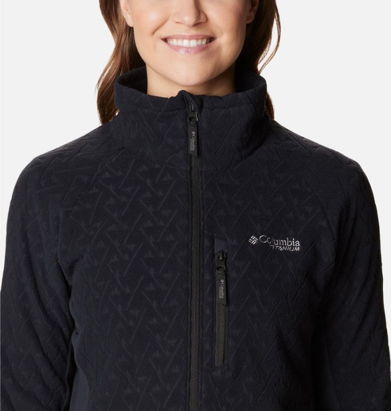 Black Women's Columbia Titan Pass 3.0 Full Zip Fleece Jacket | UZTPL-1408