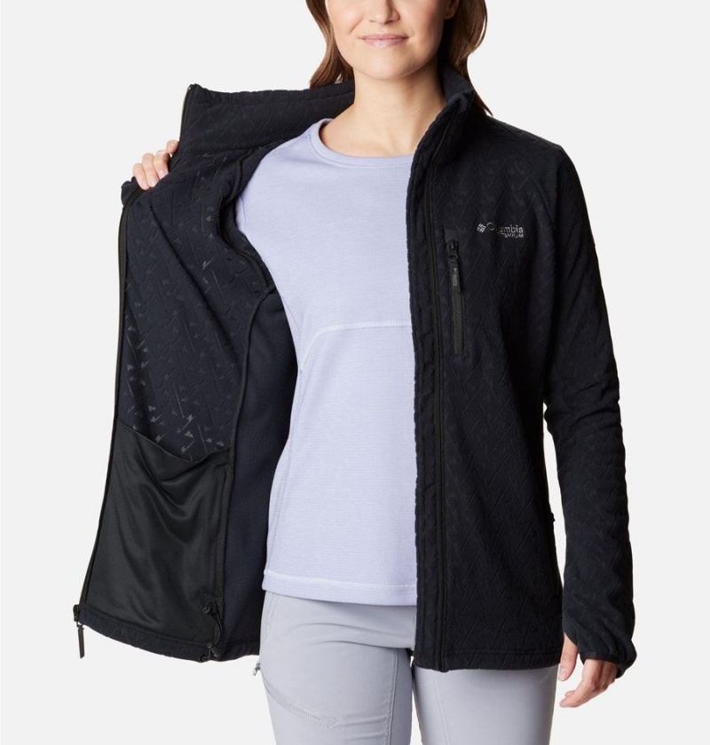 Black Women's Columbia Titan Pass 3.0 Full Zip Fleece Jacket | UZTPL-1408