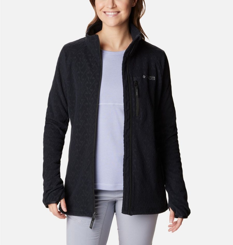 Black Women's Columbia Titan Pass 3.0 Full Zip Fleece Jacket | UZTPL-1408