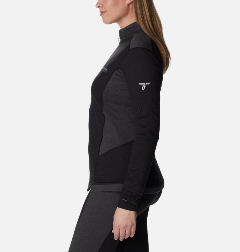 Black Women's Columbia Titan Pass Helix Quarter Zip Pullover | UIXGN-5938