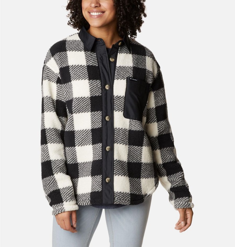 Black Women's Columbia West Bend Jacket Shirt | YQHLF-8731