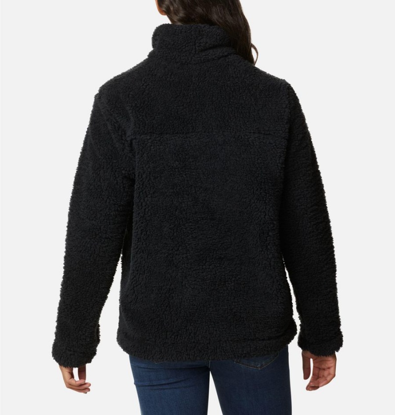 Black Women's Columbia Winter Pass Sherpa Full Zip Fleece Jacket | ASDKI-5961