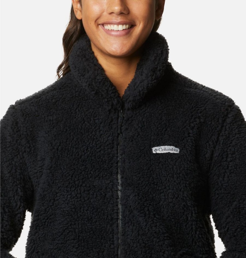 Black Women's Columbia Winter Pass Sherpa Full Zip Fleece Jacket | ASDKI-5961