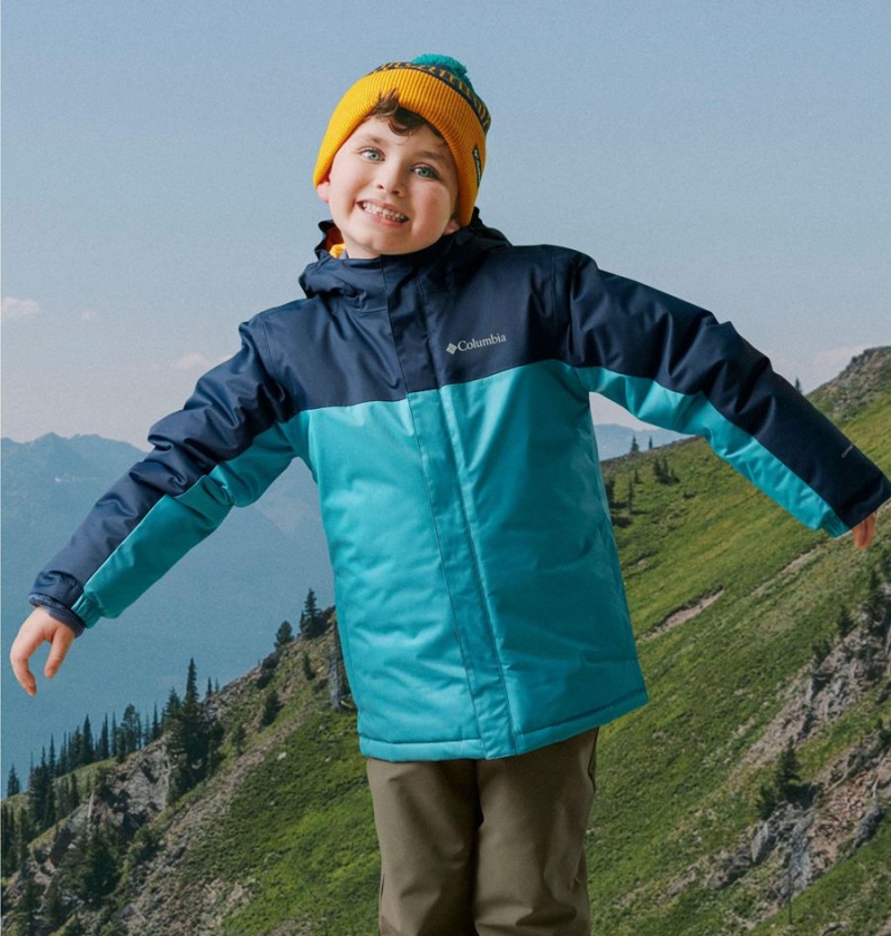 Blue Kids' Columbia Hikebound Insulated Jacket | QXNOY-3069