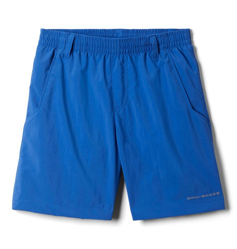 Blue Kids\' Columbia PFG Backcast Shorts | XRGQH-9534